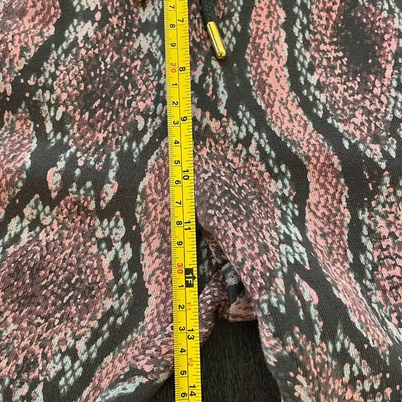 Eleven Paris Snakeskin Print Joggers Pink Gray Draw String Casual Pants, Size L - Picture 7 of 7